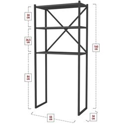 Стеллаж Bofigo 66x34x160 (Anthracite) Thumb