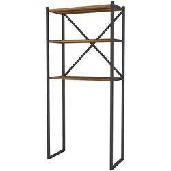 Etajera Bofigo 66x34x160 (Walnut/Black) Thumb