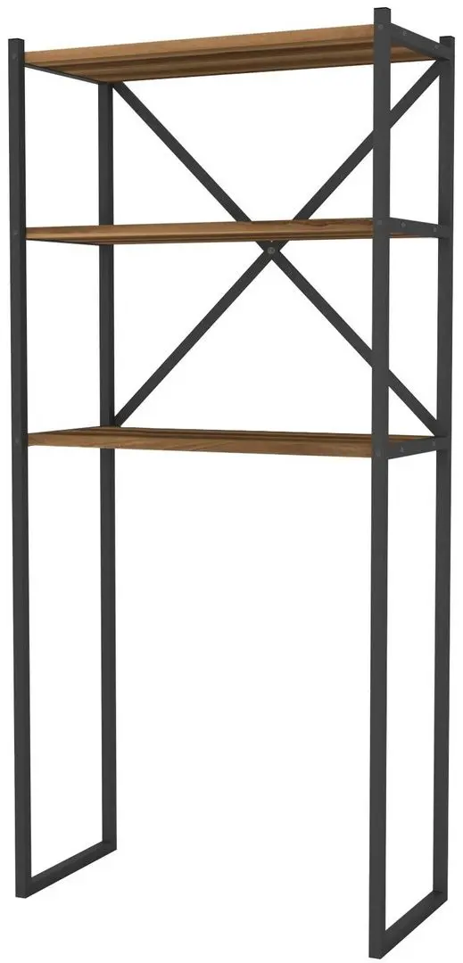 Etajera Bofigo 66x34x160 (Walnut/Black)
