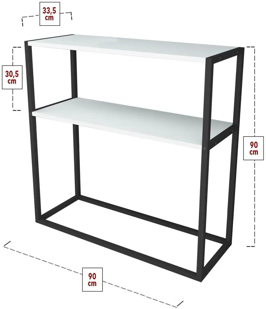 Masa auxiliara Bofigo Metal Dressuar (White/Black)