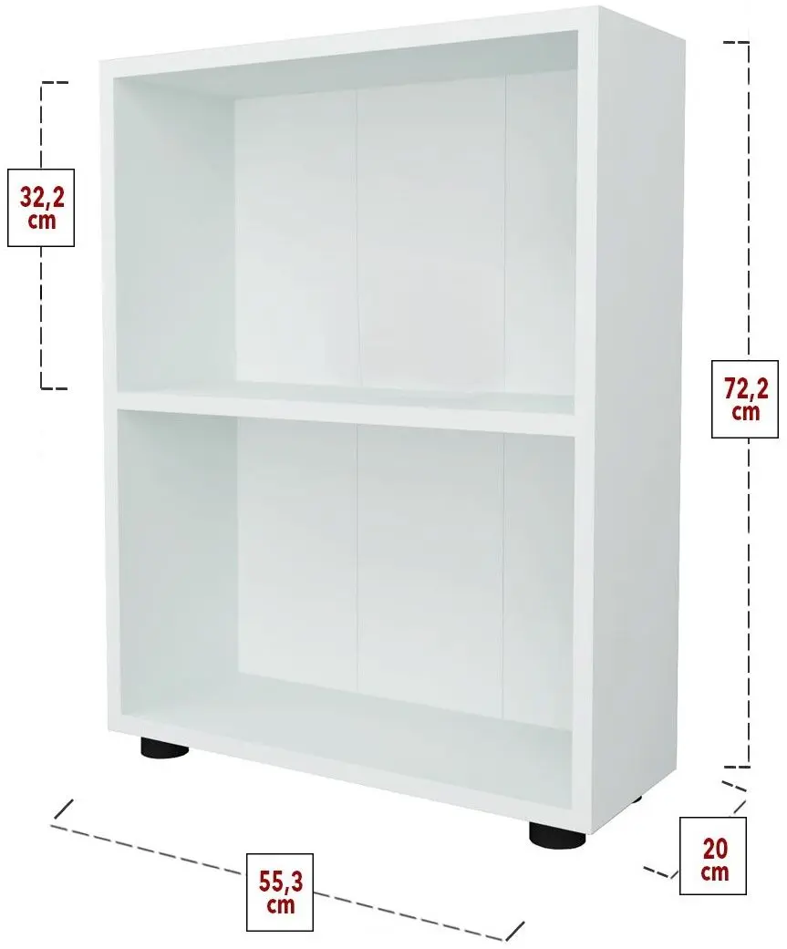 Стеллаж Fabulous Shelves Chipboard 2 полки (White) - 3