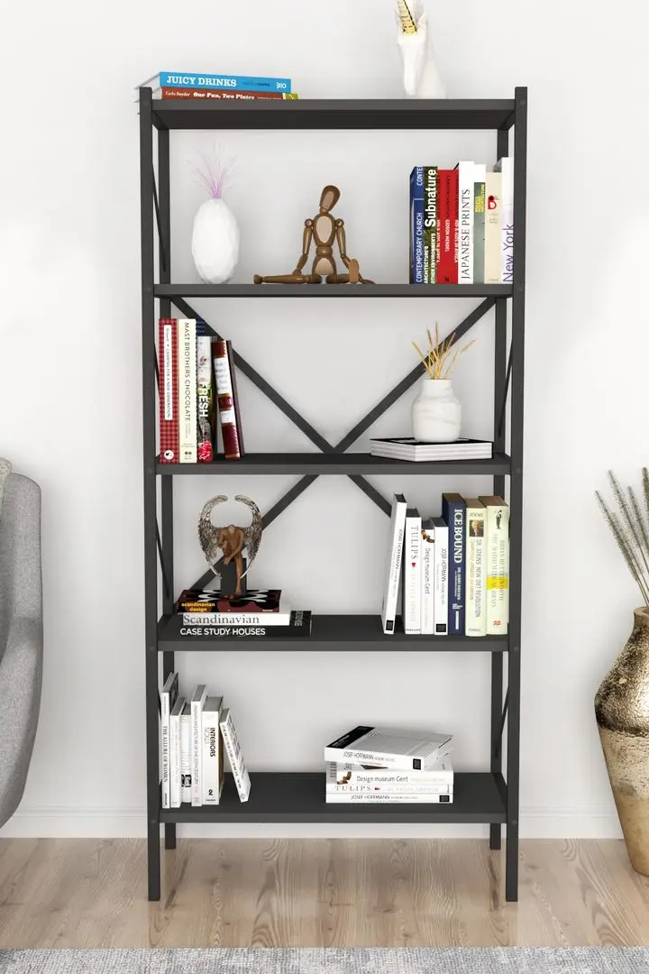 Etajera Fabulous Shelves Metal 5 sectiuni (Anthracite)