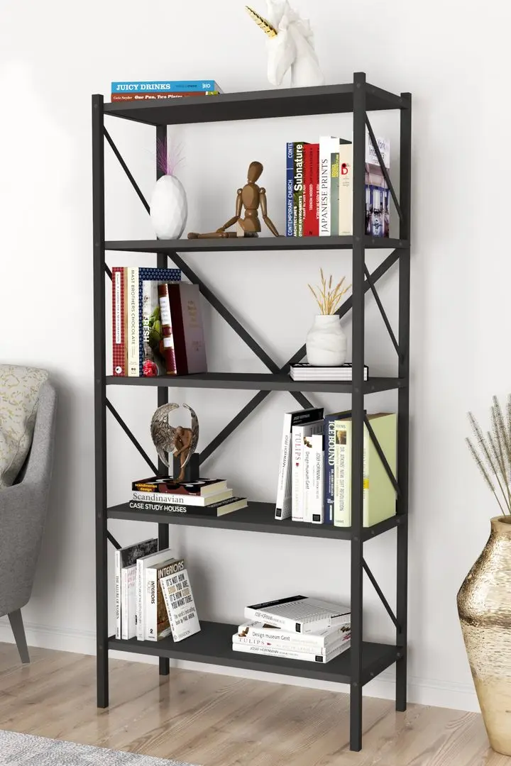 Etajera Fabulous Shelves Metal 5 sectiuni (Anthracite)