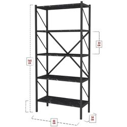 Стеллаж Fabulous Shelves Metal 5 секции (Marble) Thumb