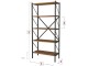 Etajera Fabulous Shelves Metal 5 sectiuni (Walnut/Black)