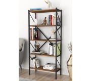 Etajera Fabulous Shelves Metal 5 sectiuni (Walnut/Black)