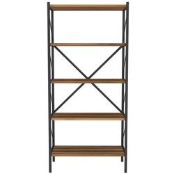Etajera Bofigo Shelves Metal 5 sectiuni (Walnut/Black) Thumb