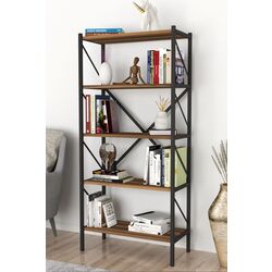 Etajera Bofigo Shelves Metal 5 sectiuni (Walnut/Black) Thumb