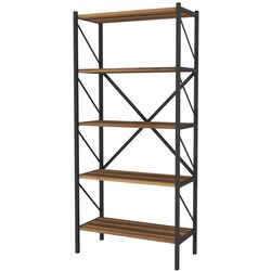 Etajera Bofigo Shelves Metal 5 sectiuni (Walnut/Black) Thumb
