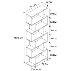 Стеллаж Bofigo Zigzag 6 Shelves (Anthracite) Thumb