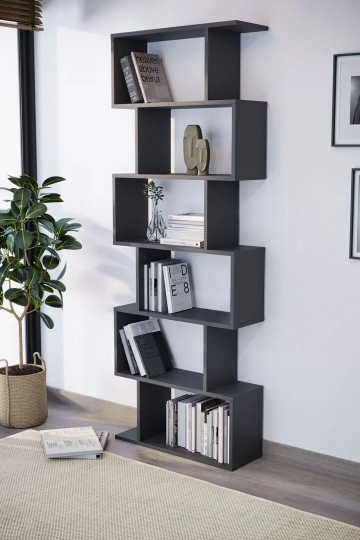Стеллаж Bofigo Zigzag 6 Shelves (Anthracite)