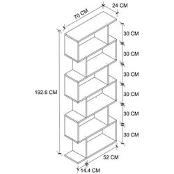 Etajera Bofigo Zigzag 6 Shelves (White) Thumb