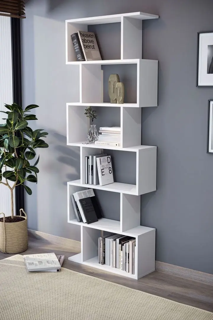 Etajera Bofigo Zigzag 6 Shelves (White)