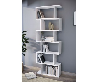 Etajera Fabulous Zigzag 6 Shelves (White)