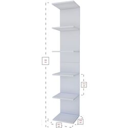 Стеллаж навесной Bofigo 6 полок (White) Thumb