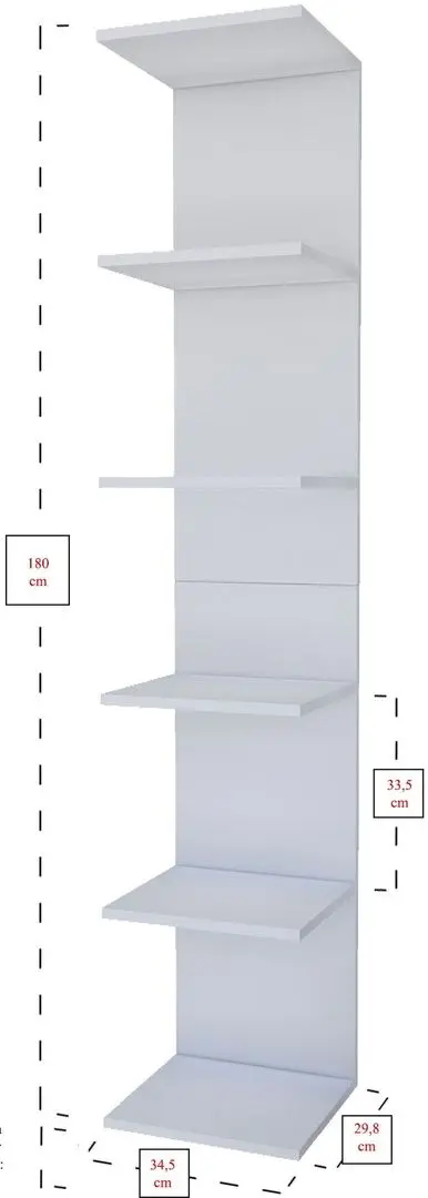 Стеллаж навесной Bofigo 6 полок (White)