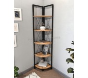 Etajera de colt Fabulous 5 Shelves (Pine/Black)