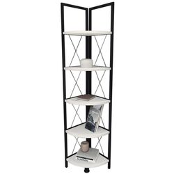 Etajera de colt Bofigo 5 Shelves (White/Black) Thumb