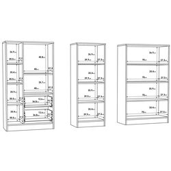 Set etajere Fortuna Metro 43/65/73 (Grey Matte) Thumb