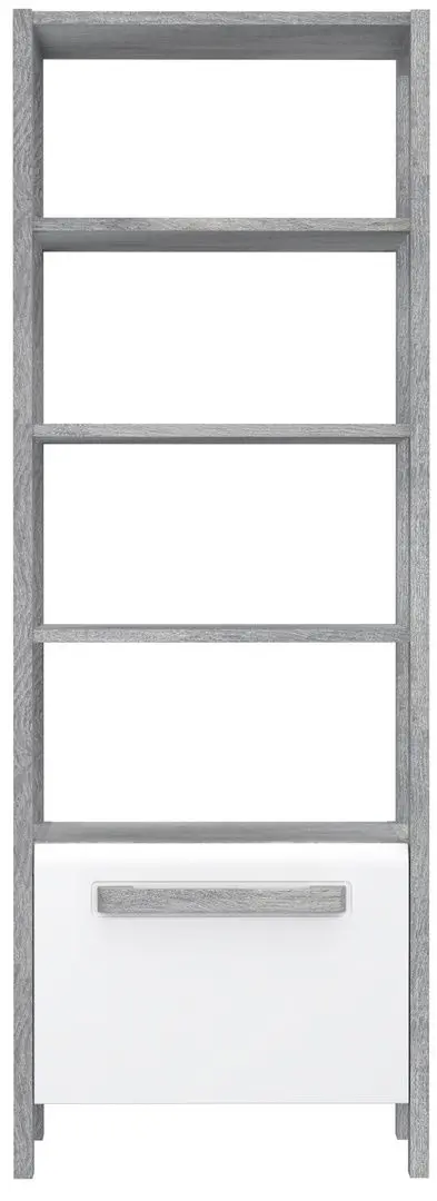 Стеллаж Fortuna Antonia 71x200x41.2 (Nordic Oak/White Gloss) - 4