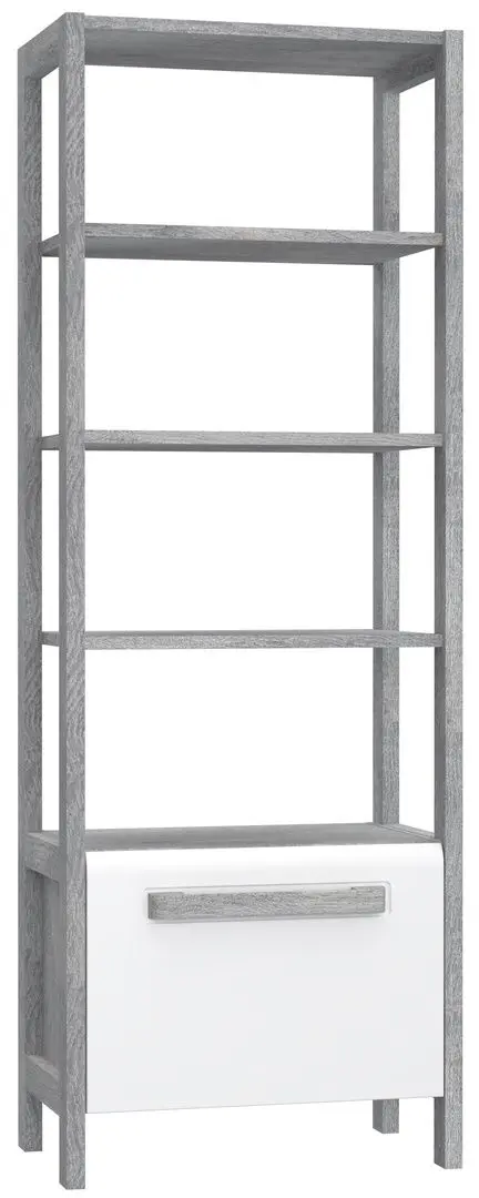 Стеллаж Fortuna Antonia 71x200x41.2 (Nordic Oak/White Gloss) - 5