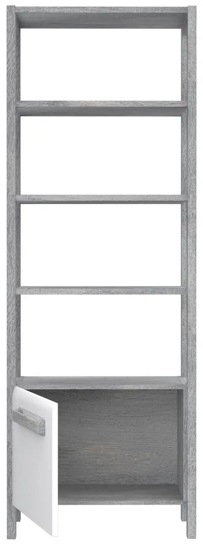 Стеллаж Fortuna Antonia 71x200x41.2 (Nordic Oak/White Gloss) - 6