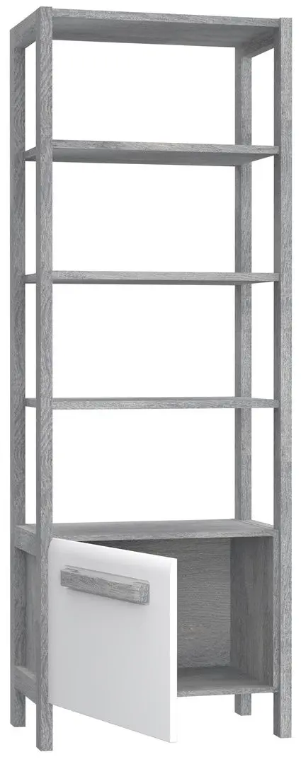 Стеллаж Fortuna Antonia 71x200x41.2 (Nordic Oak/White Gloss) - 7