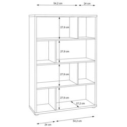 Etajera Fortuna Claritudo 84.5x121.5x29.1 (Grey) Thumb