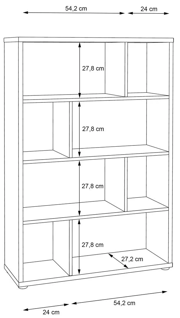 Etajera Fortuna Claritudo 84.5x121.5x29.1 (Grey)