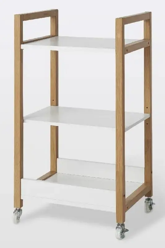 Стеллаж GoodHome Nantua 44.5x80x36 (White/Wood)