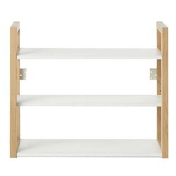 Стеллаж GoodHome Nantua 64.5x53x20 (White/Wood) Thumb