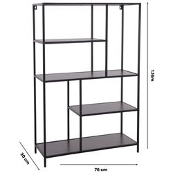 Etajera H&S 76x30x116cm (Black) Thumb