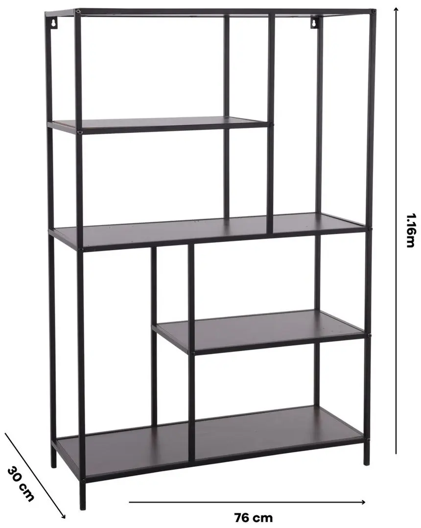 Etajera H&S 76x30x116cm (Black)