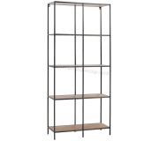 Etajera H&S 78x30x170cm (Natural/Black)