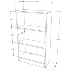 Etajera Haaus Flint 2 polite (White) Thumb