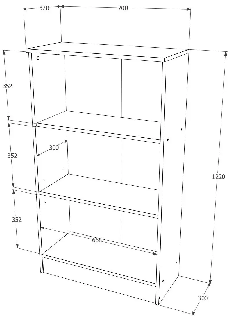 Etajera Haaus Flint 2 polite (White)