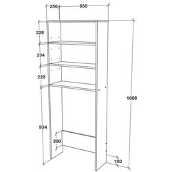 Etajera Haaus Fyn 170x65 (White) Thumb