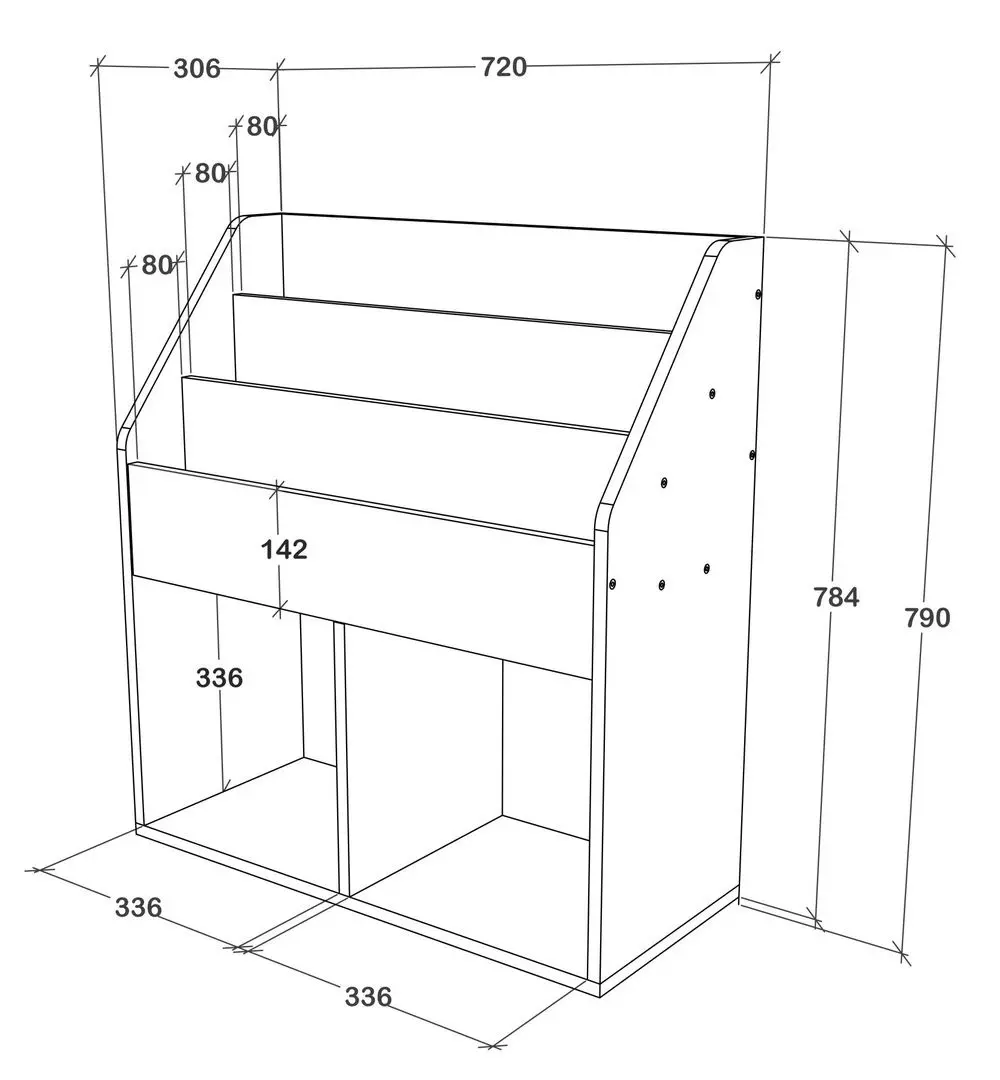 Etajera Haaus Lugo (White)