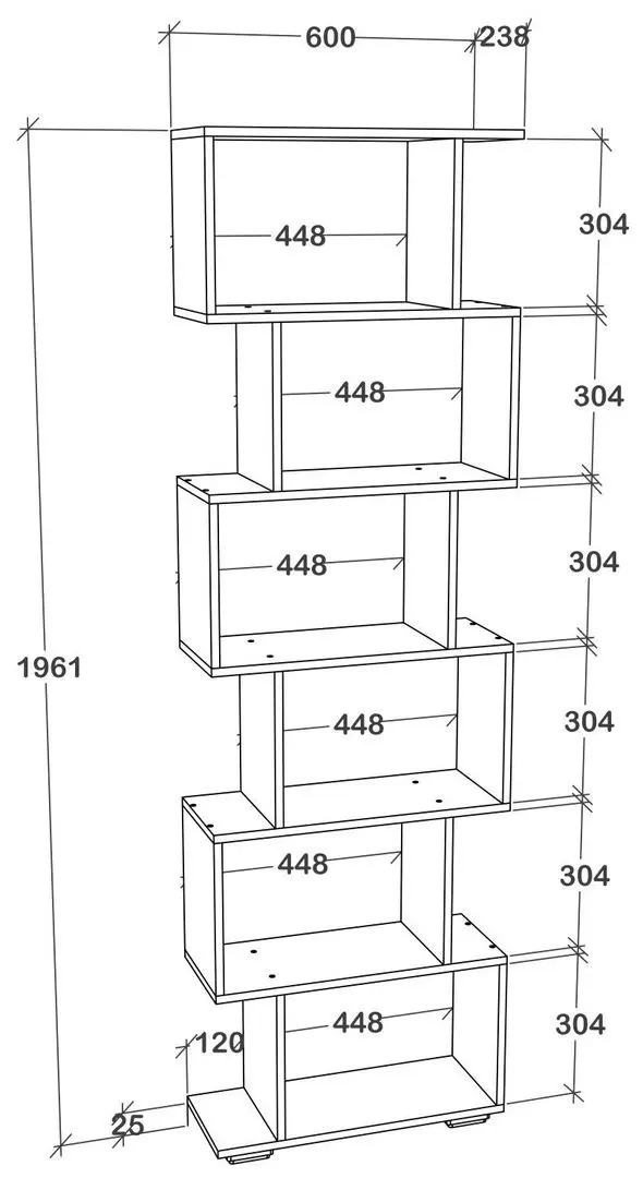 Стеллаж Haaus Tokyo 6 полок (White)