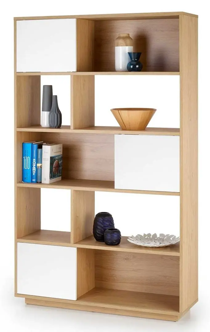 Стеллаж Halmar REG 23 (Honey Oak/White Matt) - 4