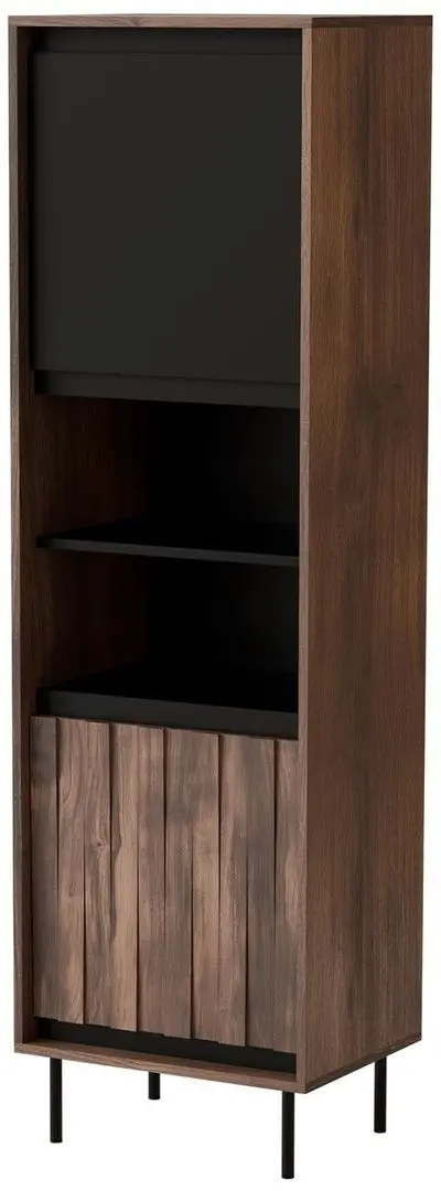 Etajera Halmar Swing W-1 (Walnut/Black)