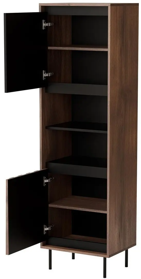 Etajera Halmar Swing W-1 (Walnut/Black)