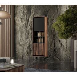 Etajera Halmar Swing W-1 (Walnut/Black)