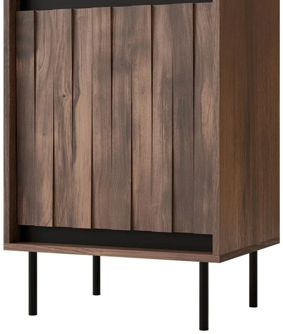 Etajera Halmar Swing W-1 (Walnut/Black)