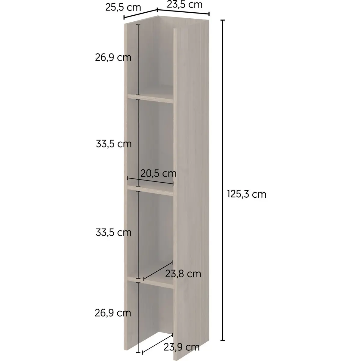 Стеллаж Helvetia Aura 24OROW03 (Royal Walnut) - 3