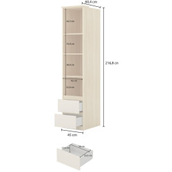 Стеллаж Helvetia Terra 24LBON93 (Lindberg oak/Sand beige) Thumb