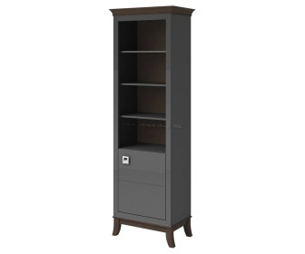 Стеллаж Helvetia Tisaro №88 1D Right (Chocolate Oak/Anthracite Gloss)