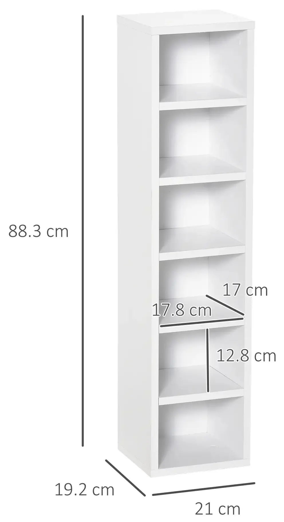 Set 2 etajere Homcom 833-638WT (White) - 4