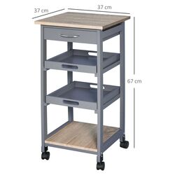 Стеллаж Homcom 801-153GY 37x67 cm (Grey/Oak) Thumb