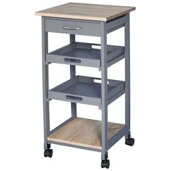 Стеллаж Homcom 801-153GY 37x67 cm (Grey/Oak) Thumb